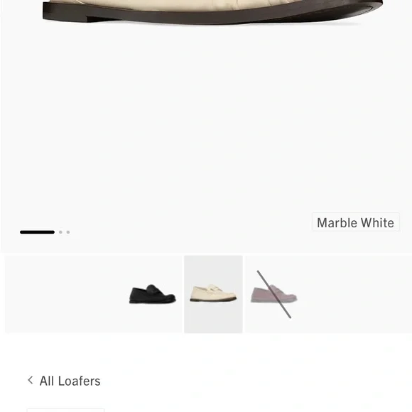 Saint Laurent Cream Loafers - Picture 2 of 6